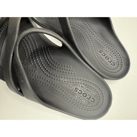 Crocs Kadee II Black Women's Sandals Slide Size 8 - Picture 4 of 6